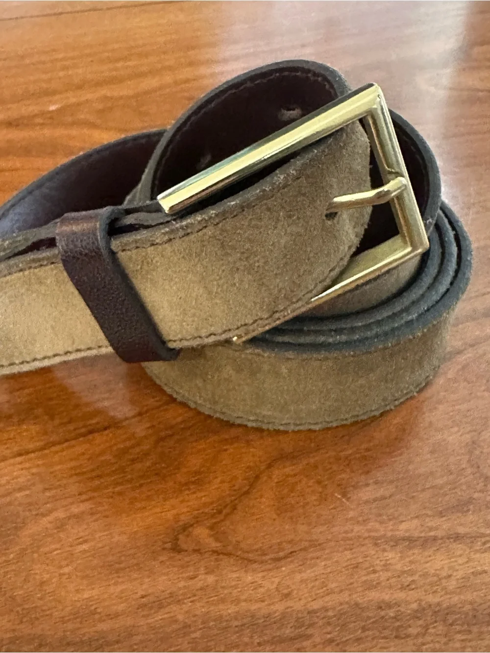 Allen Edmonds Italian Leather Suede Belt Brown Size XL 41–46 USA Made